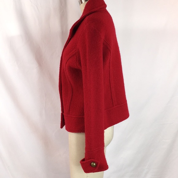 - Eagle’s eye boiled wool red structured coat - Picture 3 of 9